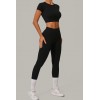 Бесшовный женский фитнес комплект Crop T-shirt + Leggings model 142